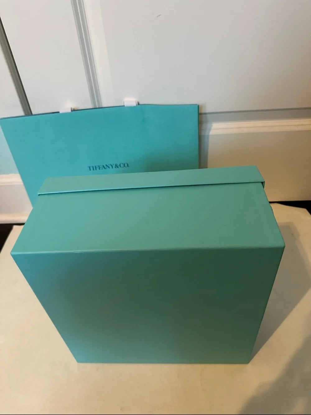 Large Tiffany & Co. Blue Gift Box and Shopping Bag